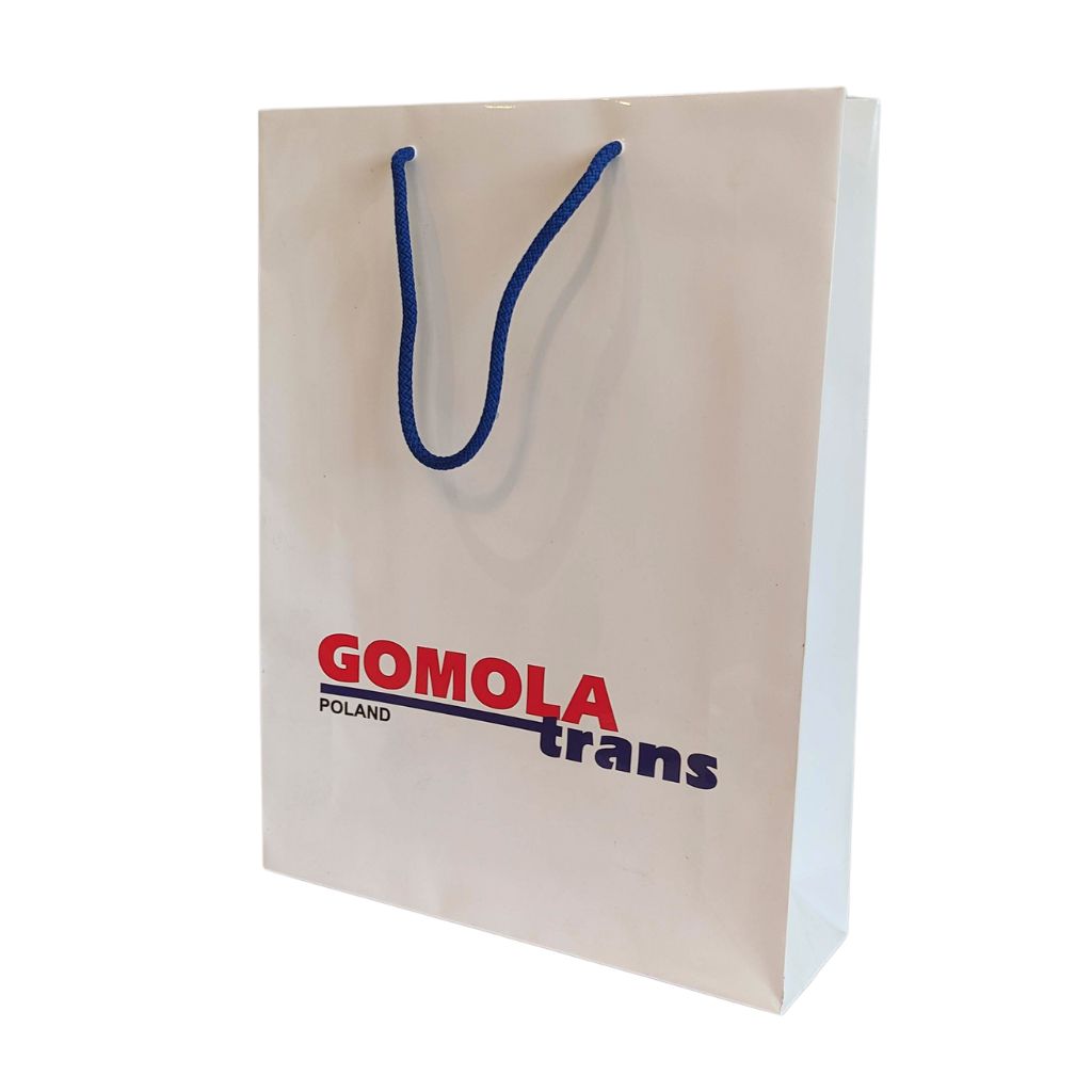 Torba papierowa z nadrukiem z uchwytem ze sznurka nadruk sitodrukiem