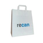 Torba papierowa z nadrukiem z uchwytem płaskim